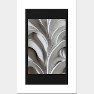 White Marble Stone Pattern #11 Posters and Art